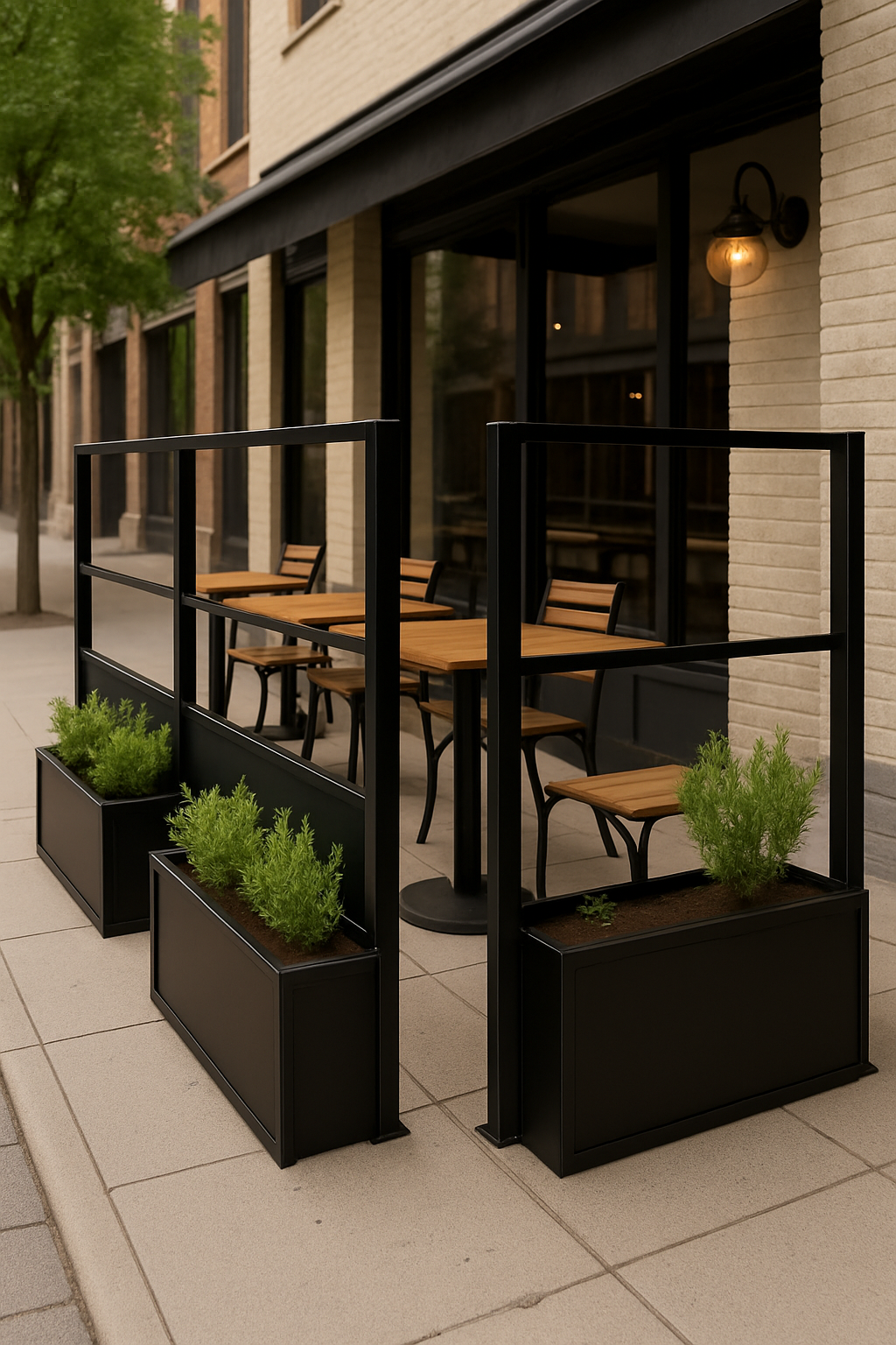 Καφετέρια με εξωτερικό κάθισμα στον δρόμο anemofraktes skiodomi